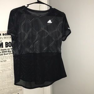 adidas half mesh crop top shirt